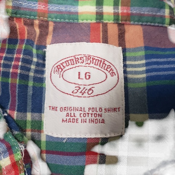 Brooks Brothers Long Sleeve Button Up Shirt Mens Multicolor L Plaid Classic City - Picture 5 of 9